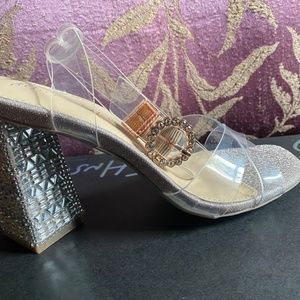 Holiday/Bridal Betsey Johnson SB Bell Clear Bell Heel Sandal